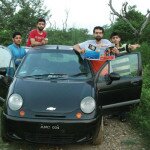 Taha Atir, Ahmed Mirza, Adil Waheed and Fahad Mirza at Head Marala in Sialkot, Pakistan