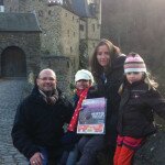 Roland, Barbel, Mareike and Janne Kolhagen in Burg Eltz (Castle Eltz), Germany