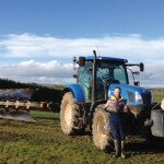 Craig Reid working on the farm at Skaithmuir, Scottish Borders