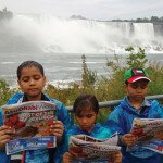 Riayaan, Abia and Izhaan at Niagara Falls, Canada