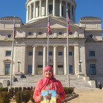Jamie Teal at the Arkansas State Capitol Building, USA