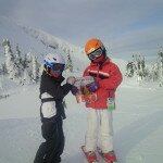 Nadia and Callum at Big White in British Columbia, Canada
