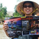 Kenneth Ceasar Abarquez on the Mekong River in Vietnam