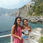 Mia and Lara Abbas at Praiano, Amalfi Coast, Italy