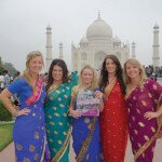 Laura, Clodagh, Roisin, Tara and Fiona at the Taj Mahal, India