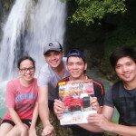 Lucille, Rafael, Archie and Lestino at Mag-Aso Falls, Negros Occidental, Philippines