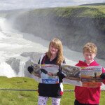Erin and Mackenzie Cumming at Gulfoss Waterfall, Iceland