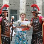 Natalia Ilendeeva with Centurions in Rome, Italy
