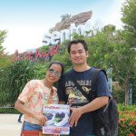 Giselle and Odie on Sentosa Island, Singapore