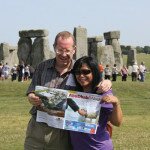 Mike and Oya Gordon at Stonehenge in England