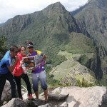 Princess Ferlyn Arenas with friends at Machu Picchu, Peru