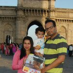 Rohan Arte and his family at the Gateway of India, Mumbai, India
