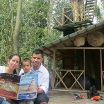 Luis, Santiago and Patricia at the Leticia Amazonas, Colombia