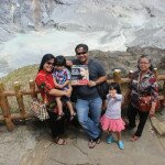 The Siregar Family at Tangkuban Perahu’s Volcanic Crater, West Java, Indonesia