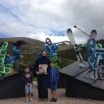 Claire, Kyle and Ross Glatley in Cairngorm mountain near Aviemore in Scotland