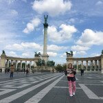 Alina Domaraczki in Heroes’ Square, Budapest, Hungary