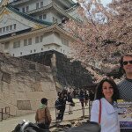 Hatice and David Mason at Osaka Castle, Japan