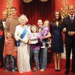 The Jett family, along with the Royal Family, at Madame Tussauds in London, UK