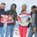 Firoz Khan with his cousins at Mt Titlis, Switzerland