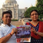 Sushil Kumar Todi and wife, outside Victoria Memorial, Calcutta, India
