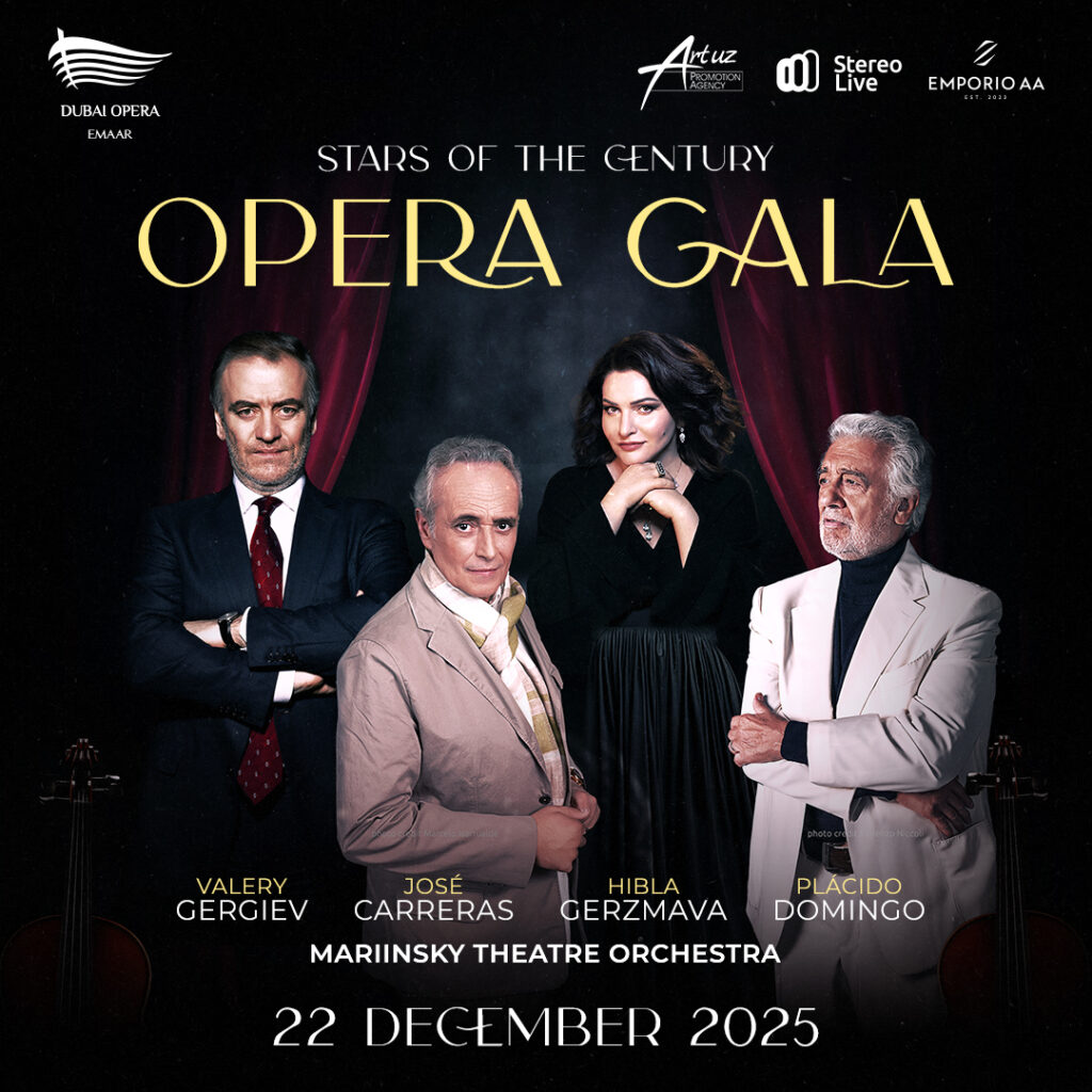 Dubai Opera to Host an Unmissable Winter Gala Featuring Carreras, Domingo and Gergiev